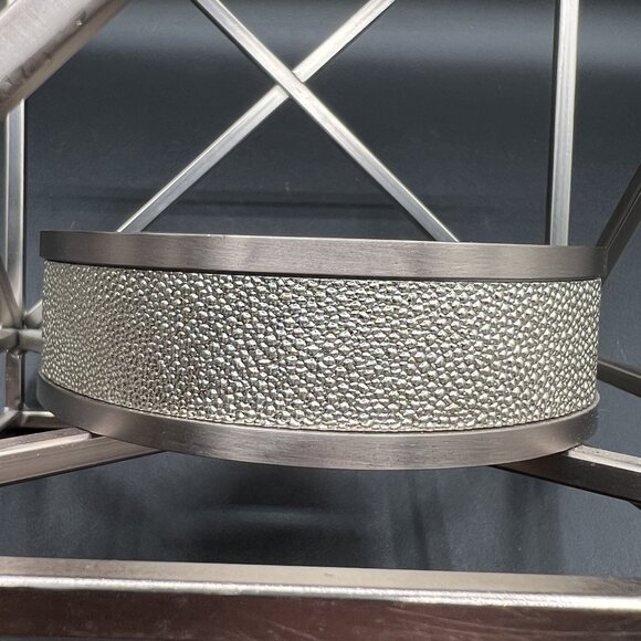 Bath & Body Works Rare Metal Large Square Luminary 3 Wick Candle Holder Textured - Picture 3 of 11